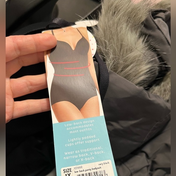 (1). Assets by Spanx flawless finish shaping low back low-back panty bodysuit - Picture 11 of 16